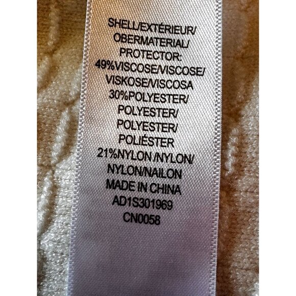 Adrianna Papell Ribbed Cardigan Sweater Women's L White Pink Trim Old Money - Picture 9 of 10